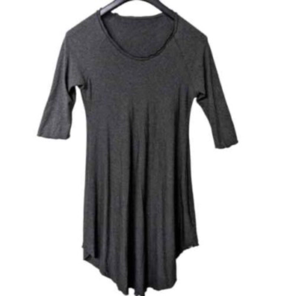 Angelrox Sugar Dress Tunic 3/4 Sleeves Charcoal Gray S/M + BONUS " The Band"